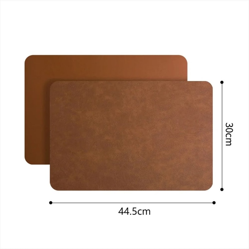 Elegant Textured Faux Leather Placemat And HeatInsulated Table Protector 2