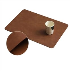 professional reversible pu leather waterproof placemat and heat-insulated table protector