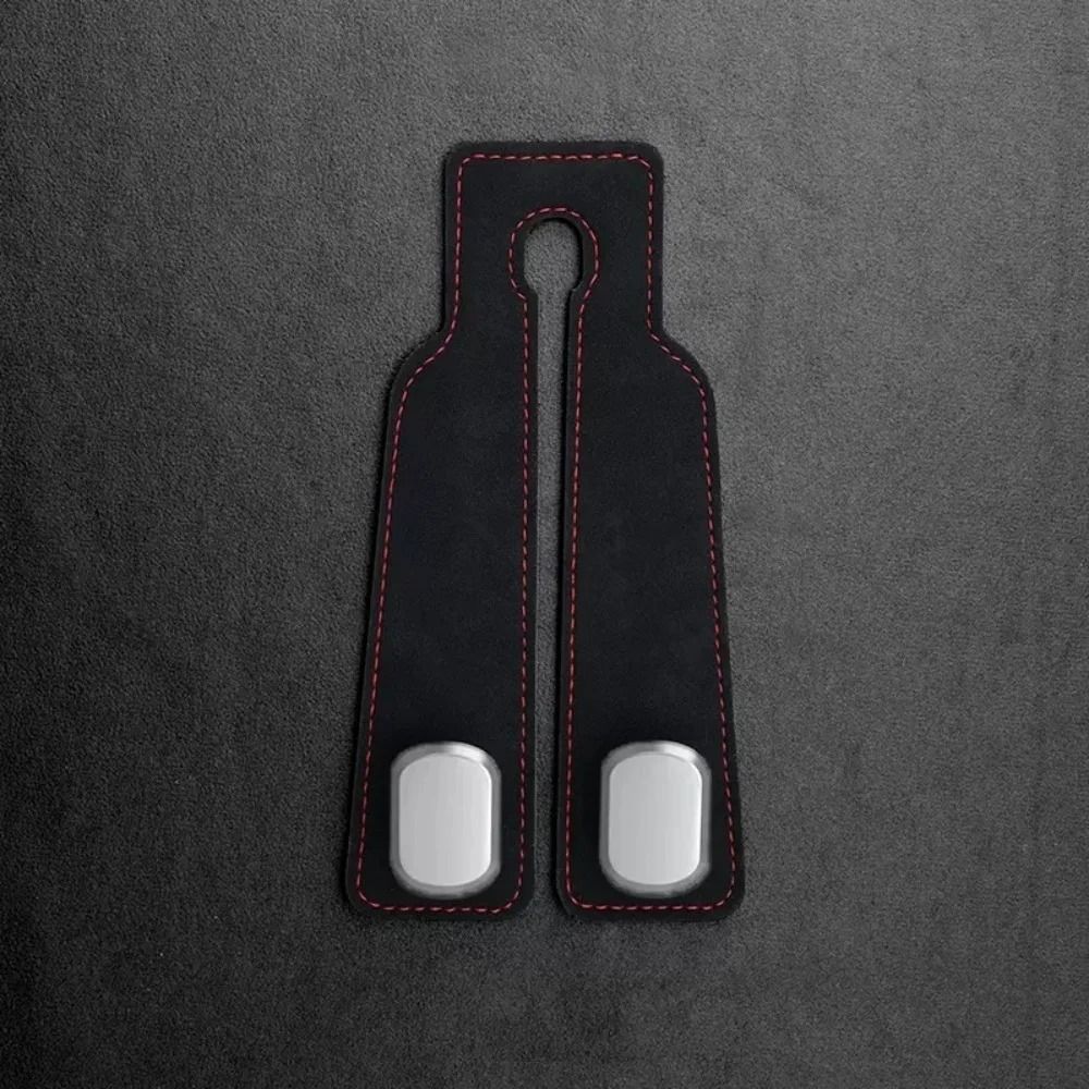 Universal Vegan Leather Car Headrest Hook And Luxury Interior Organizer 9