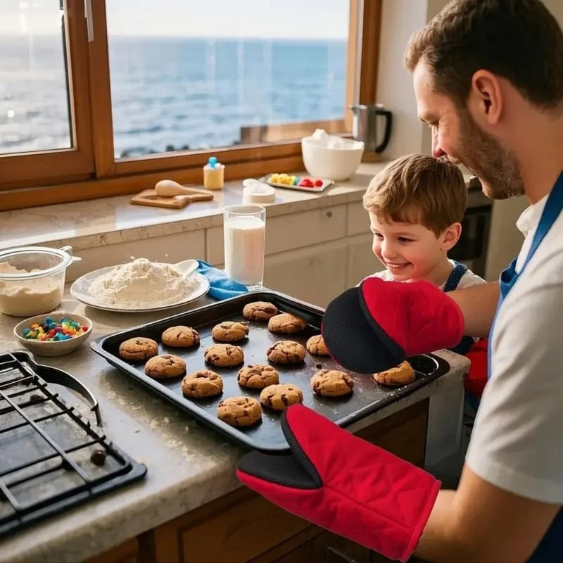 Professional HighHeat Resistant Silicone Mini Oven Mitts With NonSlip Grip 5