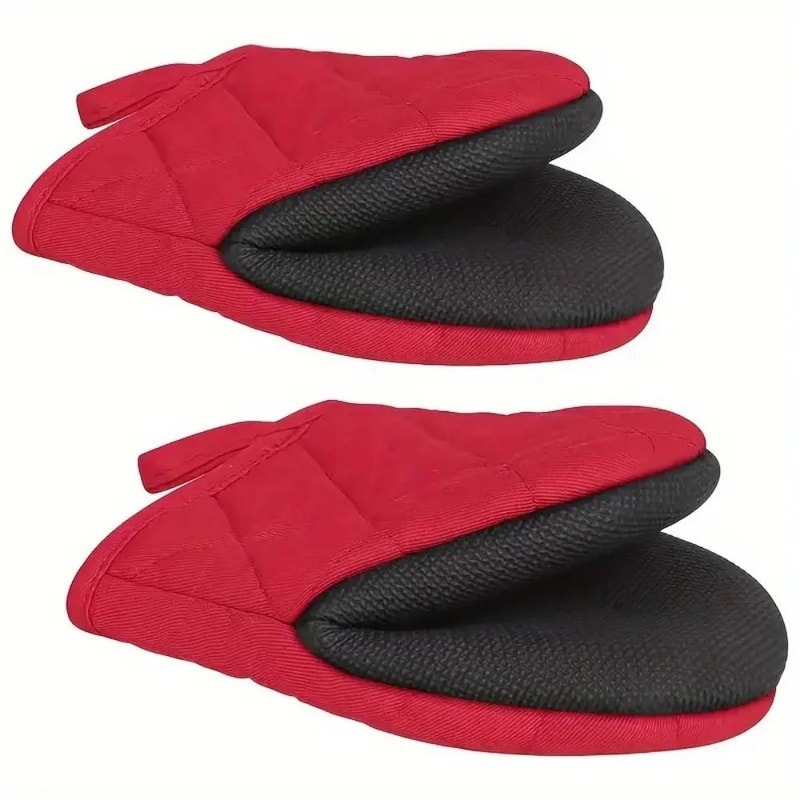 Professional HighHeat Resistant Silicone Mini Oven Mitts With NonSlip Grip 8