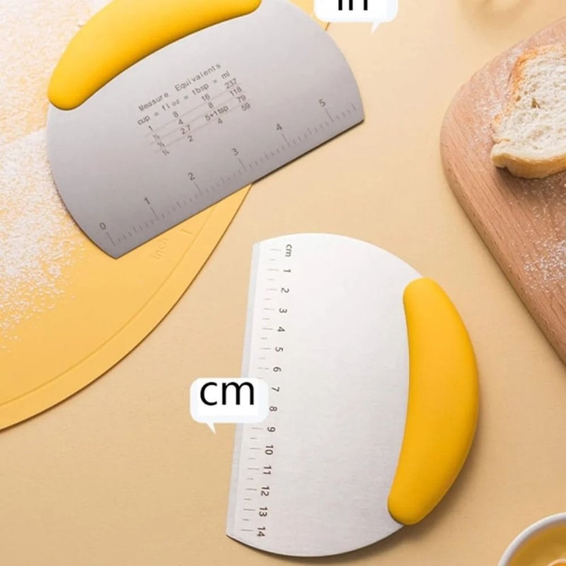 Professional Stainless Steel Pastry Scraper And MultiFunctional Dough Cutter 4
