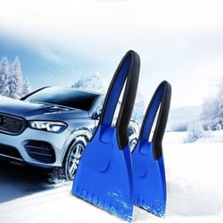 professional soft-grip car ice scraper and winter windshield de-icer