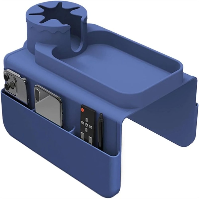 Professional SpillProof Silicone Sofa Armrest Cup Holder And Integrated Accessory Tray 7