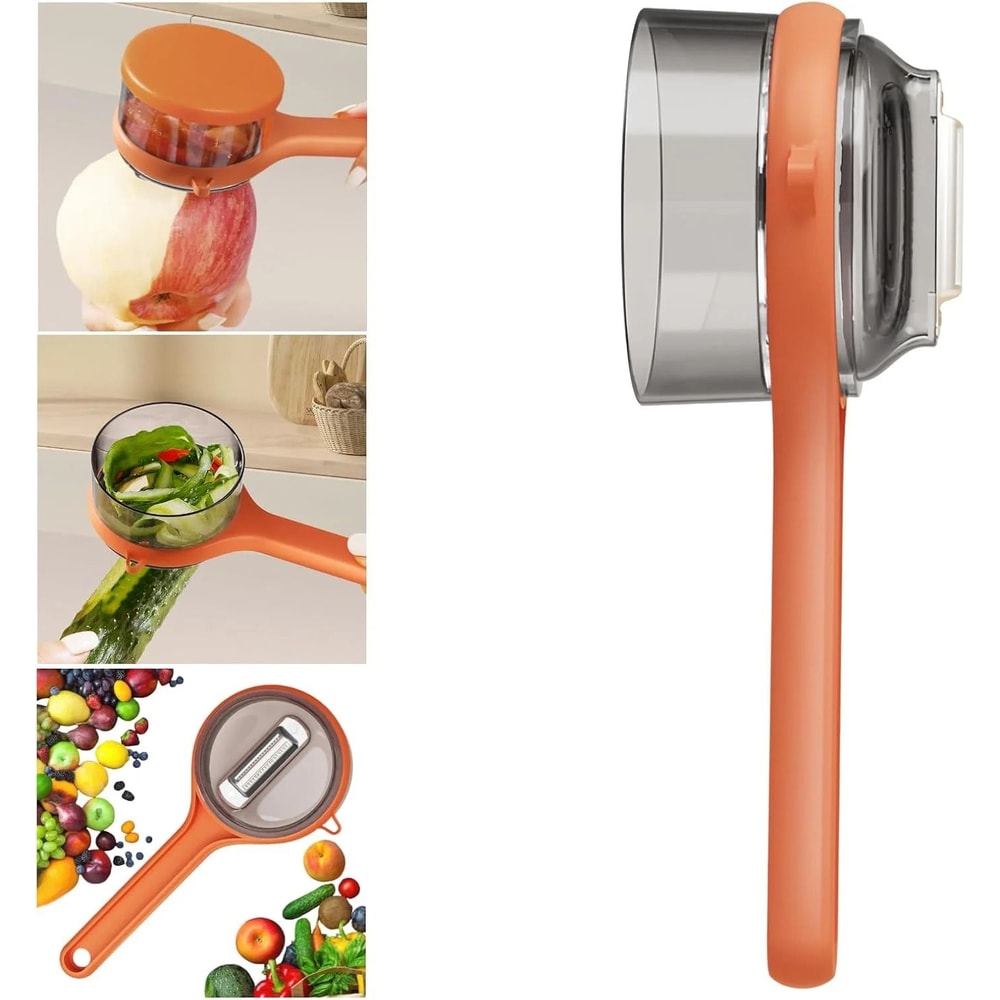 Professional MessFree Fruit And Vegetable Peeler With Integrated Peel Storage 1