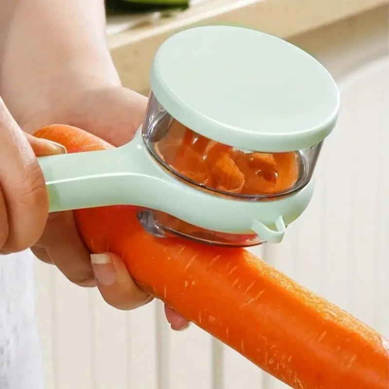 Professional MessFree Fruit And Vegetable Peeler With Integrated Peel Storage 3