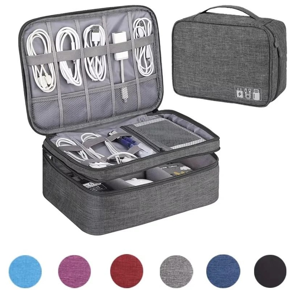 Professional Portable Waterproof Digital Organizer And Travel Cable Management Bag 1