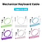 Professional Custom Coiled Mechanical Keyboard Cable With Aviator Aviation Connector 1