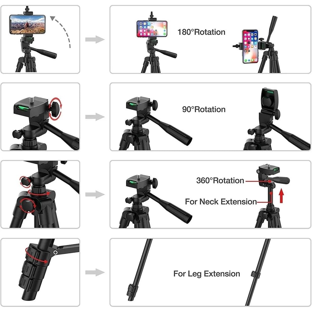 Professional High Stability Universal Photography Tripod And Adjustable Media Stand 2