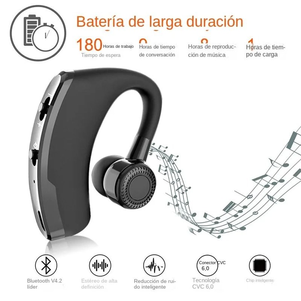 Professional High Fidelity Bluetooth 50 Business Headset And Long Standby Hands Free Ear Hook 5