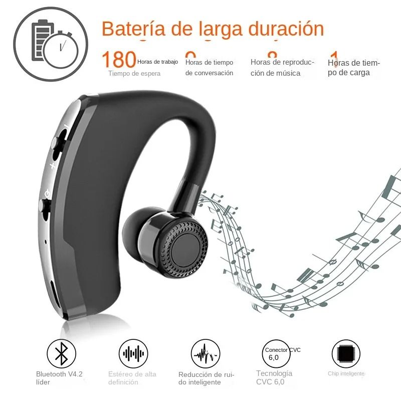 Professional High Fidelity Bluetooth 50 Business Headset And Long Standby Hands Free Ear Hook 5