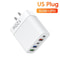 Professional High Power 120W 5 Port USB Fast Charger And Intelligent PD Type C Desktop Charging Sta 8