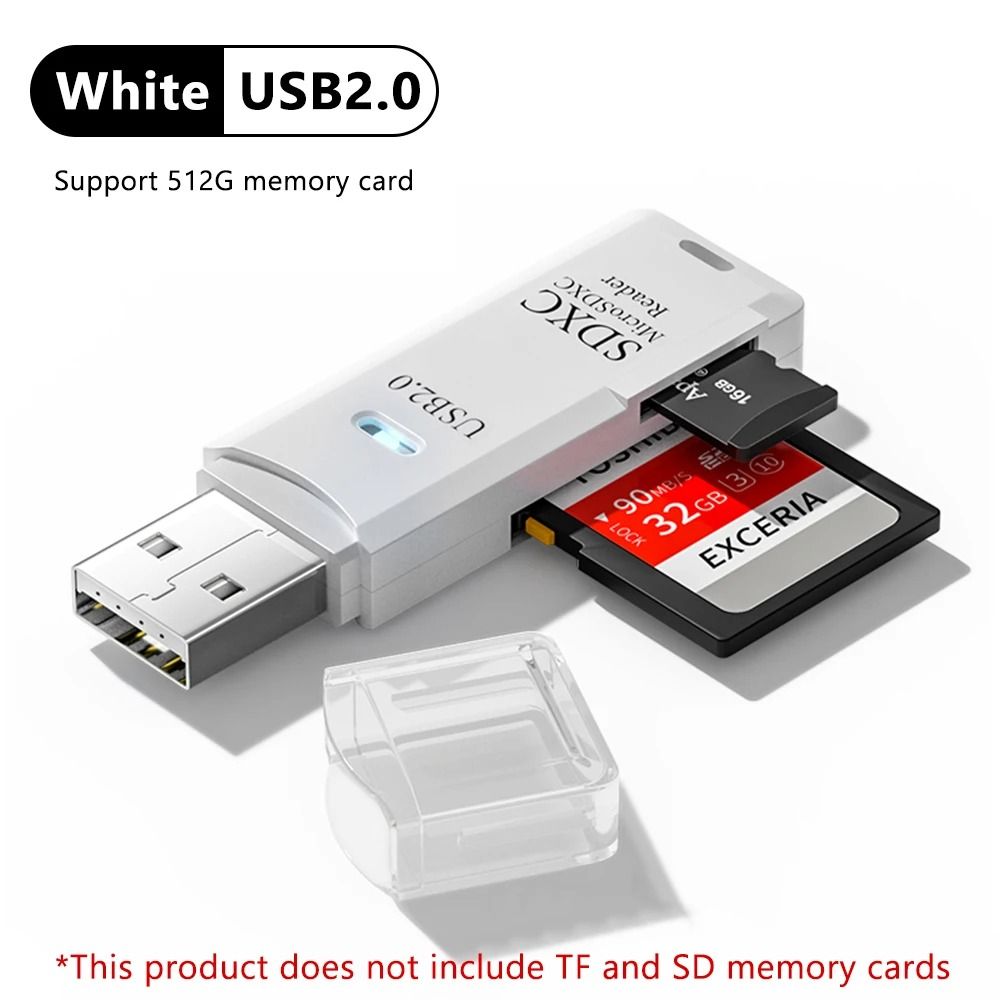 Professional High Speed USB 30 2In1 Memory Card Reader And Dual Slot Flash Drive Adapter 6
