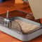 Semi Enclosed Cat Litter Box Splashproof Kitty Toilet With Cleaning Basin 2