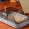 Semi Enclosed Cat Litter Box Splashproof Kitty Toilet With Cleaning Basin 2