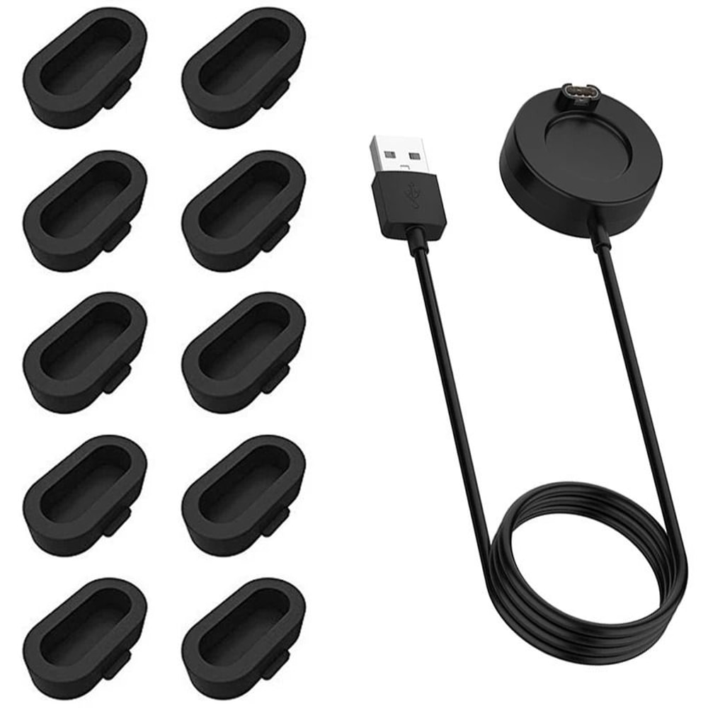 Professional High Stability USB Charging Cable And Protective Dust Plug Kit For Garmin Smartwatches 13