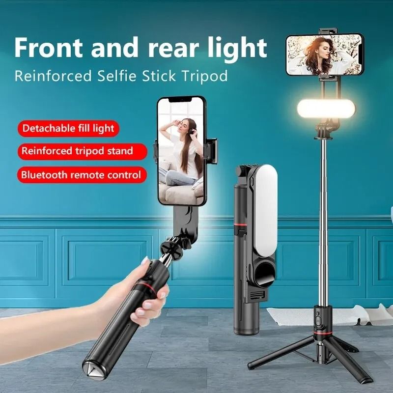 Professional High Performance Foldable Selfie Stick Tripod With Integrated LED Fill Light And Bluet 2