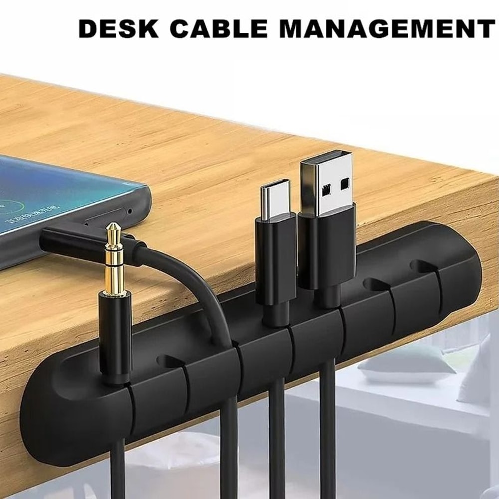 Professional High Bond Silicone Cable Clips And Self Adhesive Desktop Tidy Wire Organizer 0