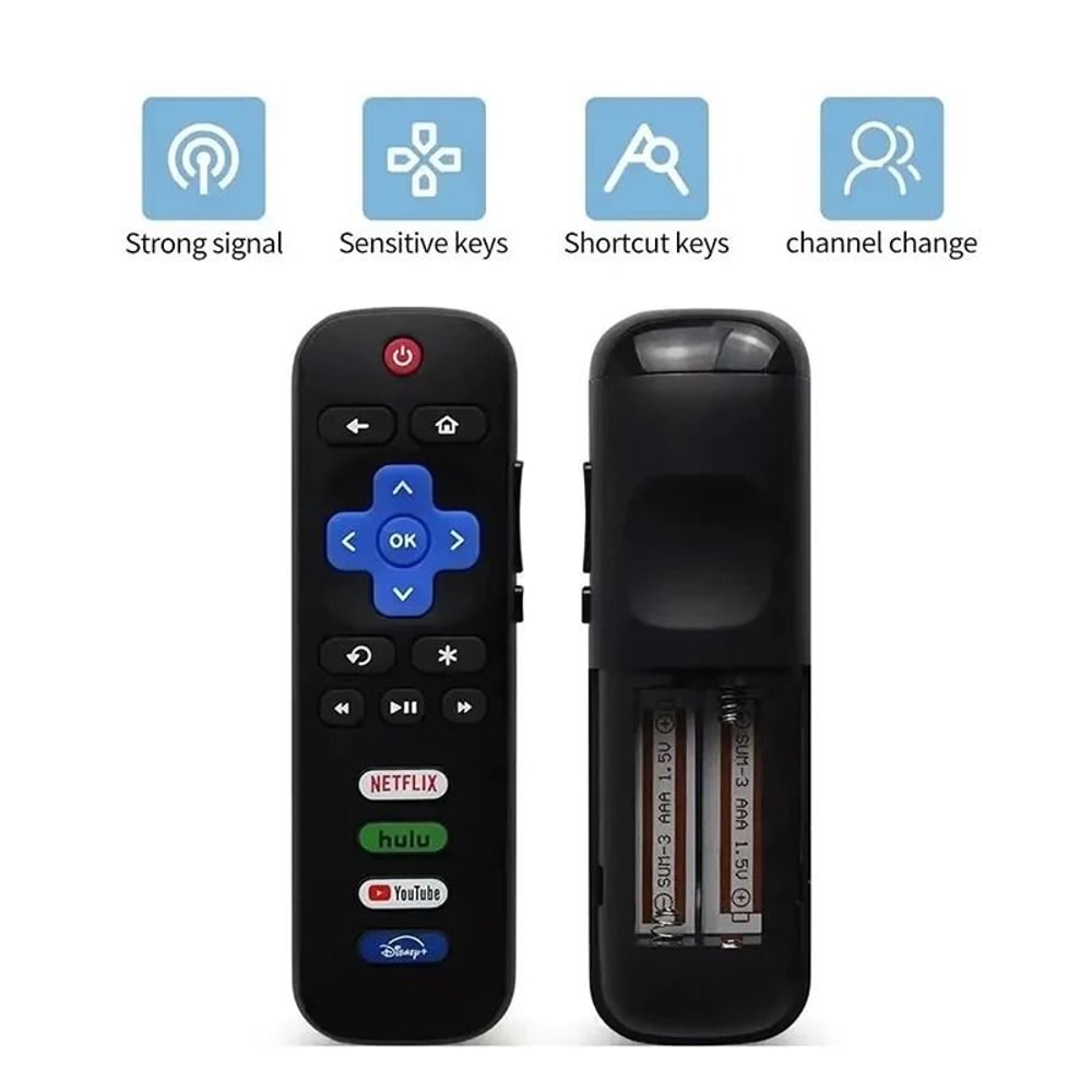 Professional High Stability RC280A Replacement Remote Control For Roku Smart TV Systems 2