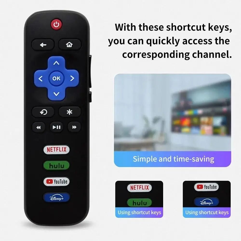 Professional High Stability RC280A Replacement Remote Control For Roku Smart TV Systems 3