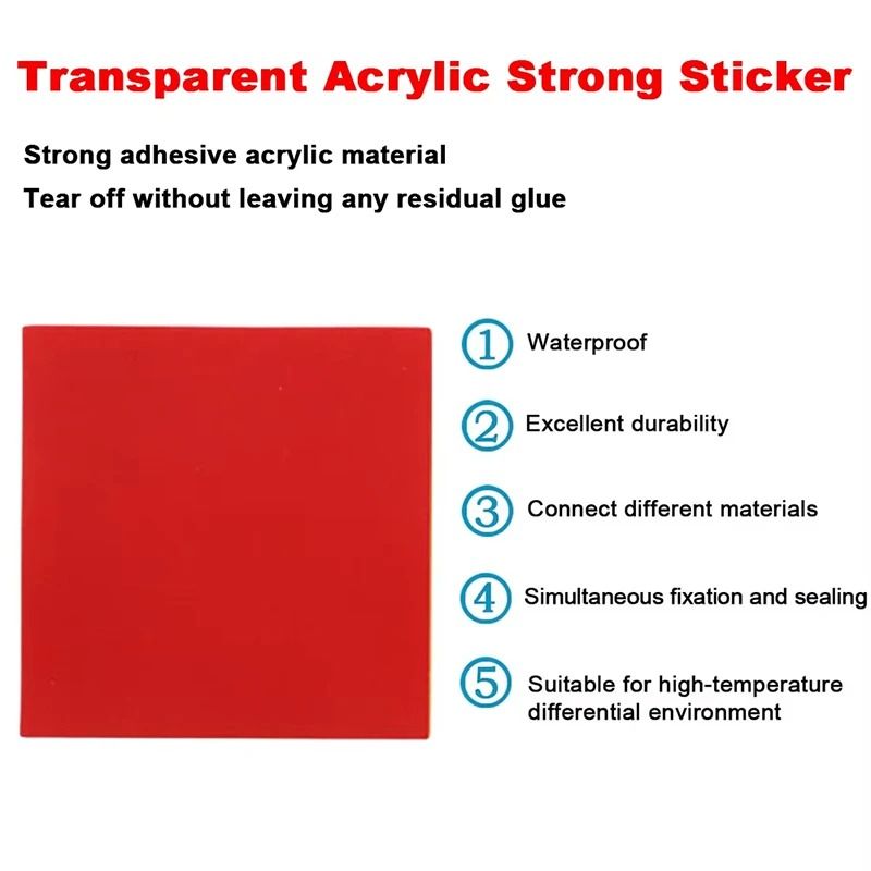 High Strength Transparent Acrylic Double Sided Adhesive Pads And Waterproof No Trace Mounting Patch 4