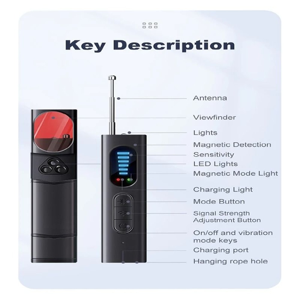 High Sensitivity Wireless Hidden Camera Detector And Advanced Privacy Security Scanner 5