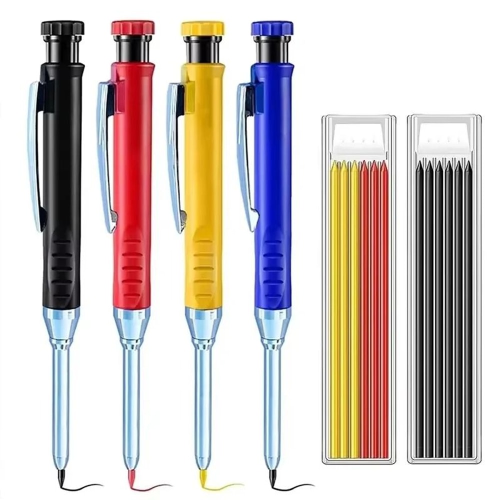 High Precision 28mm Solid Carpenter Mechanical Pencil And Industrial DeepHole Construction Marker 0