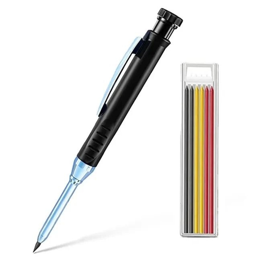 High Precision 28mm Solid Carpenter Mechanical Pencil And Industrial DeepHole Construction Marker 12