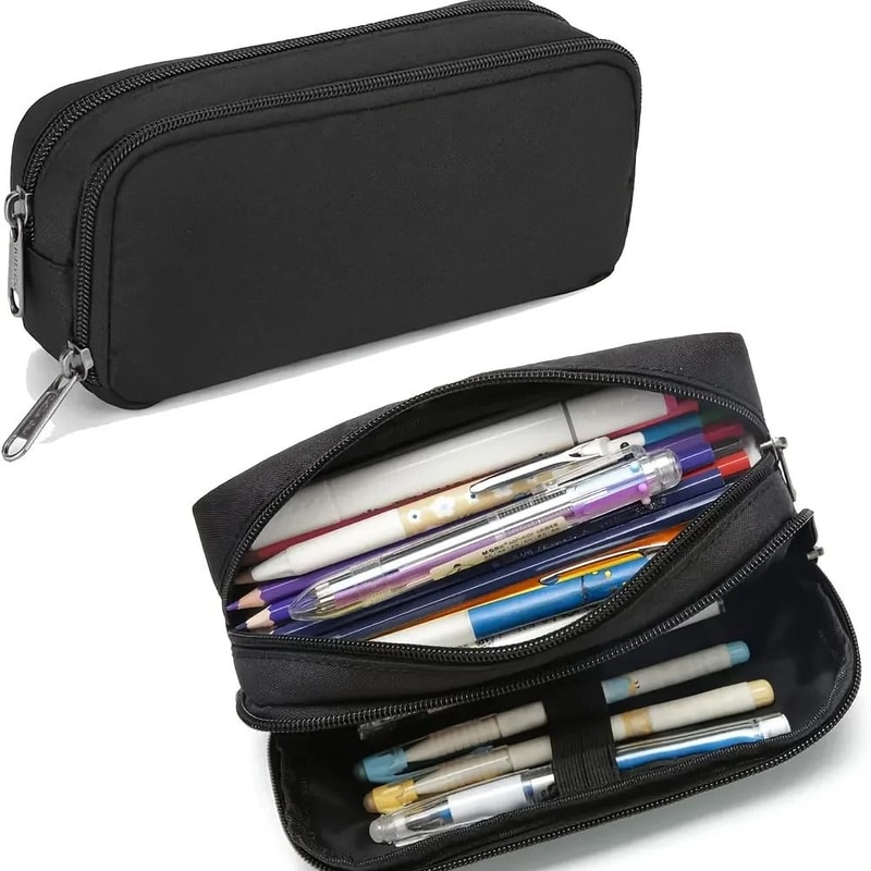 High Capacity Executive Pencil Pouch And MultiPurpose Stationery Hardware Organizer 0