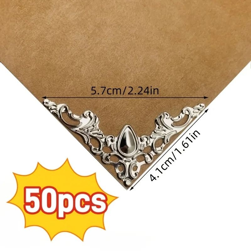 High Stability Decorative Metal Corner Protectors And 50 Piece Hollow Triangle Edge Guard Set 9