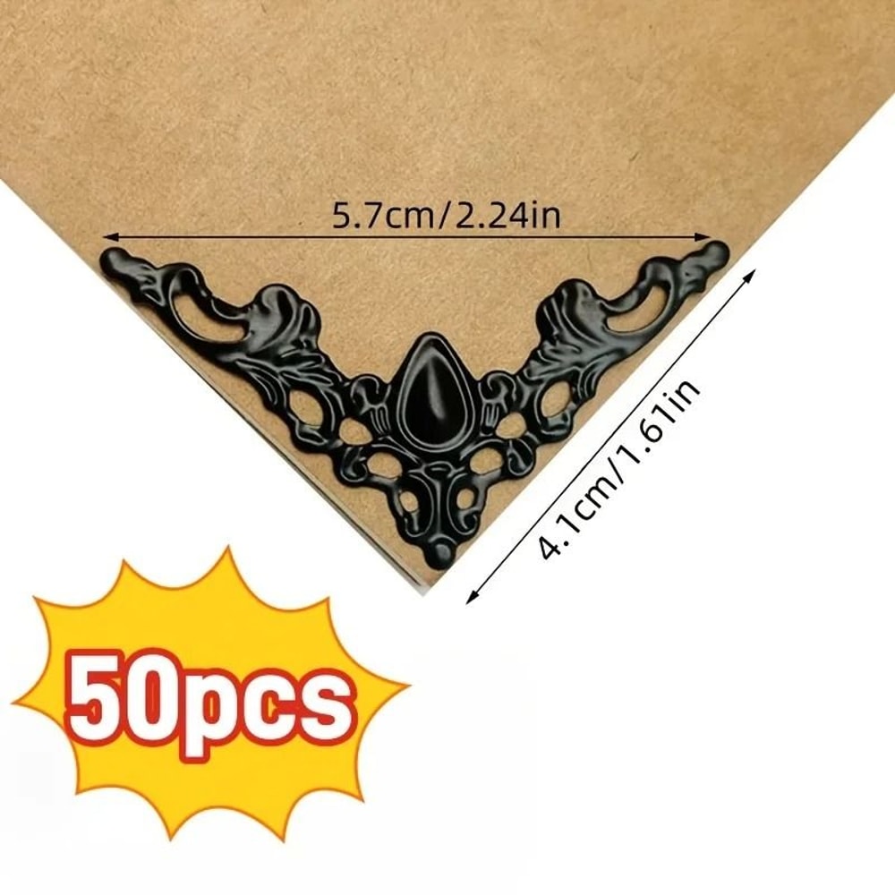High Stability Decorative Metal Corner Protectors And 50 Piece Hollow Triangle Edge Guard Set 7