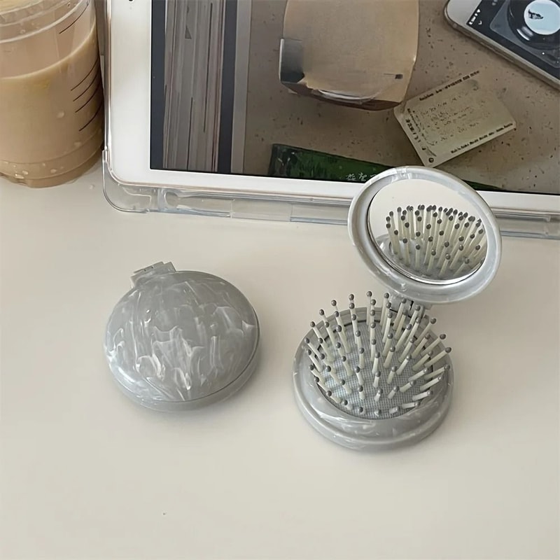 Professional High Stability Marble Patterned Air Cushion Hair Comb And Integrated Precision Travel 5