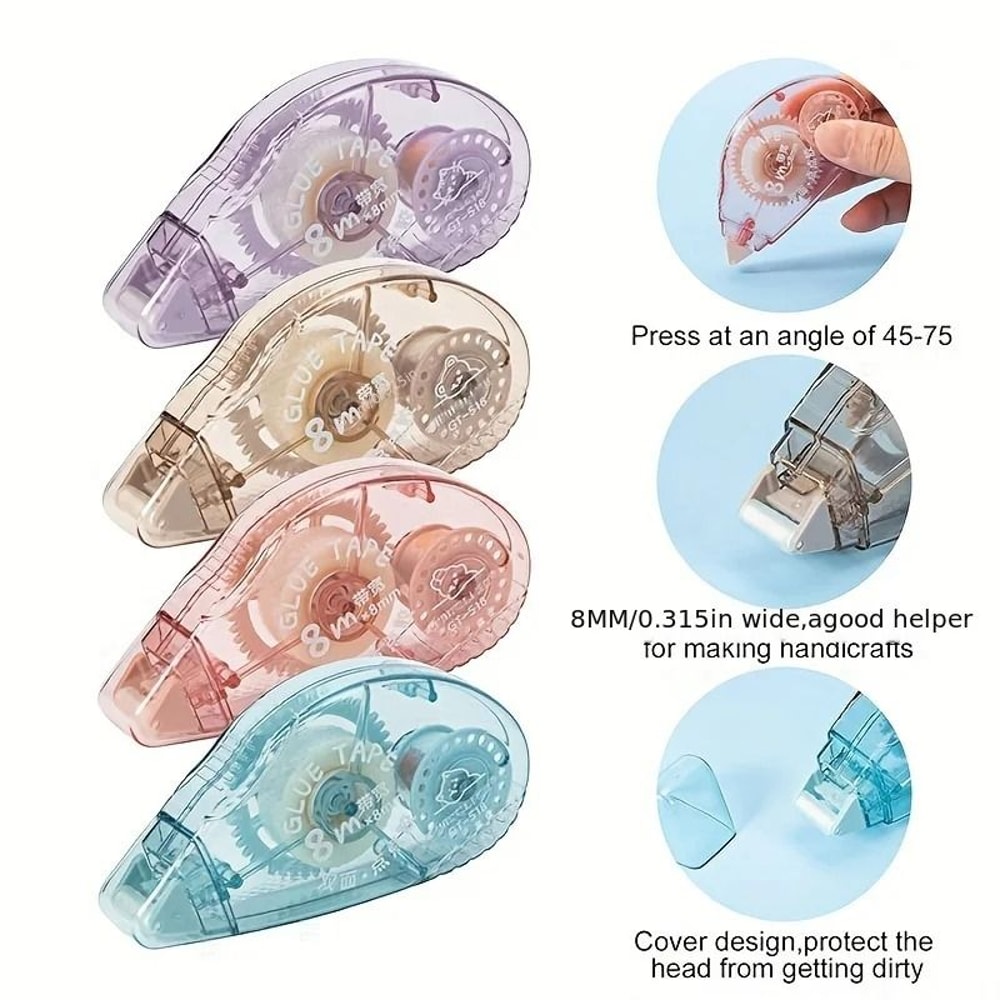 High Stability Glue Tape For Scrapbooking And Precision Double Sided Adhesive Tape Roller 5