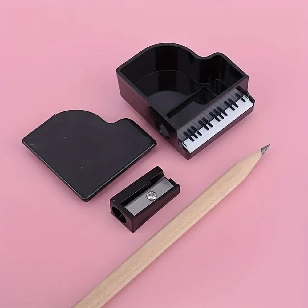 Piano Shaped Pencil Sharpener And Creative Music Stationery Hardware 1