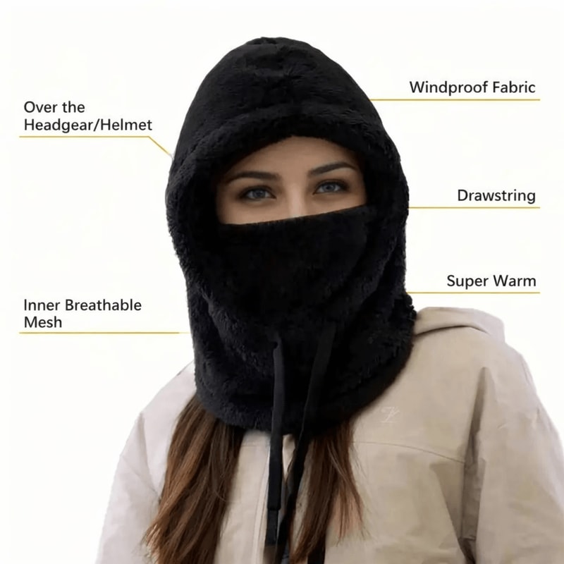 Winter Warm Balaclava Thermal Ski Hood With Full Face Cover 3
