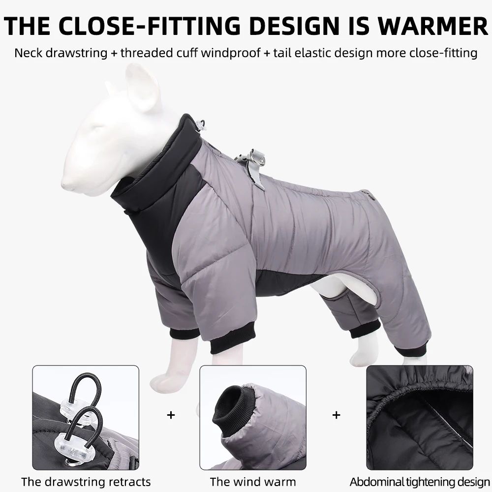 Winter Warm Waterproof Dog Jacket For Small And Medium Breeds 5