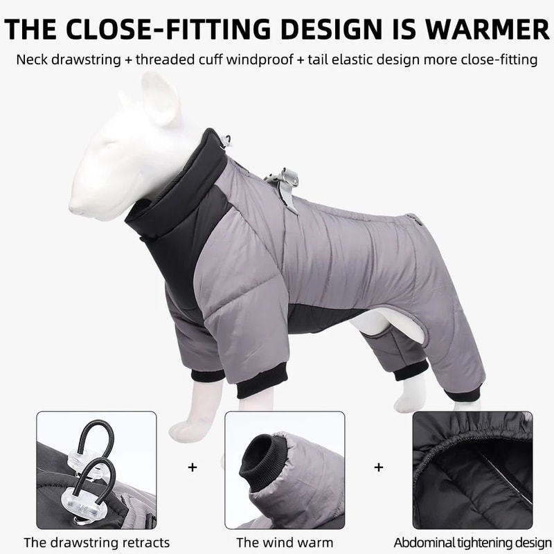 Winter Warm Waterproof Dog Jacket For Small And Medium Breeds 5