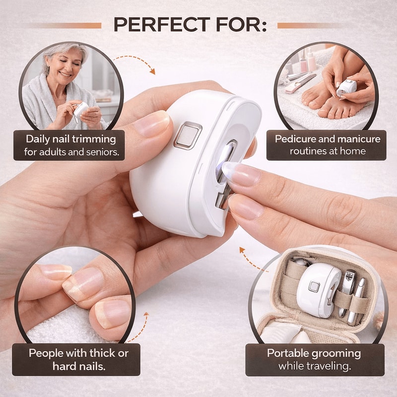 Electric Automatic Nail Clipper And Trimmer For Fingernails And Toenails 1