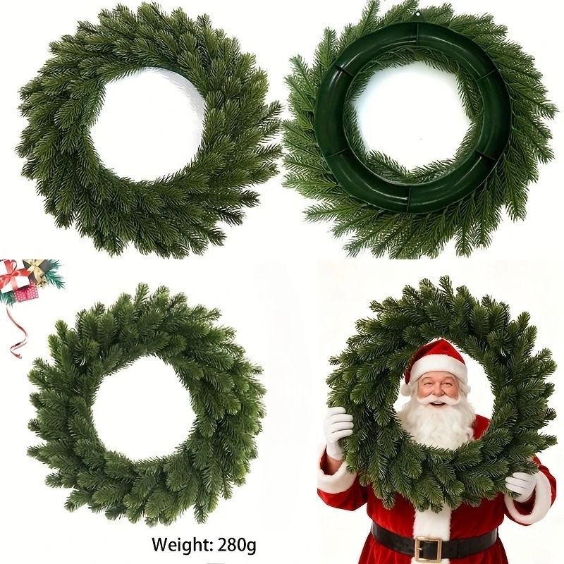 Everlasting Evergreen Pine Holiday Wreath 0