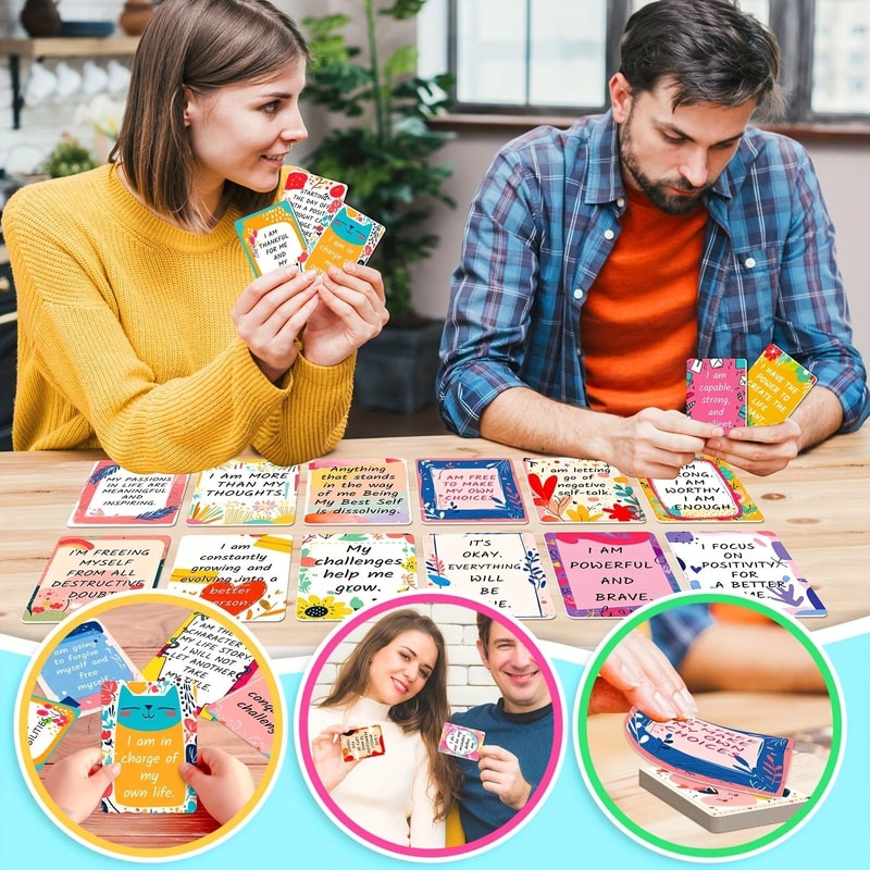 Vibrant Daily Affirmation And Mindfulness Card Deck 50 Count 4