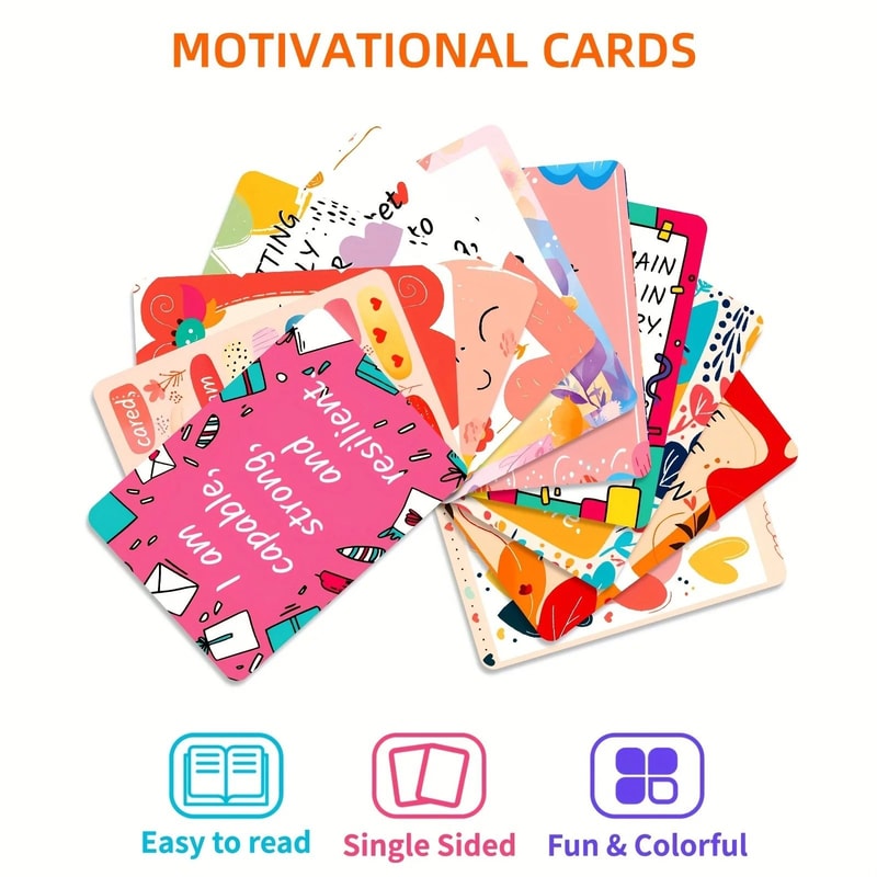 Vibrant Daily Affirmation And Mindfulness Card Deck 50 Count 5