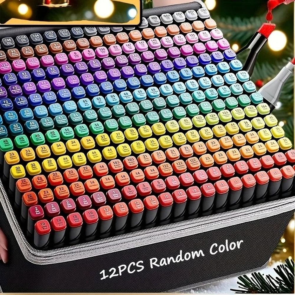 Professional Permanent Sketch Markers Dual Head Set 0