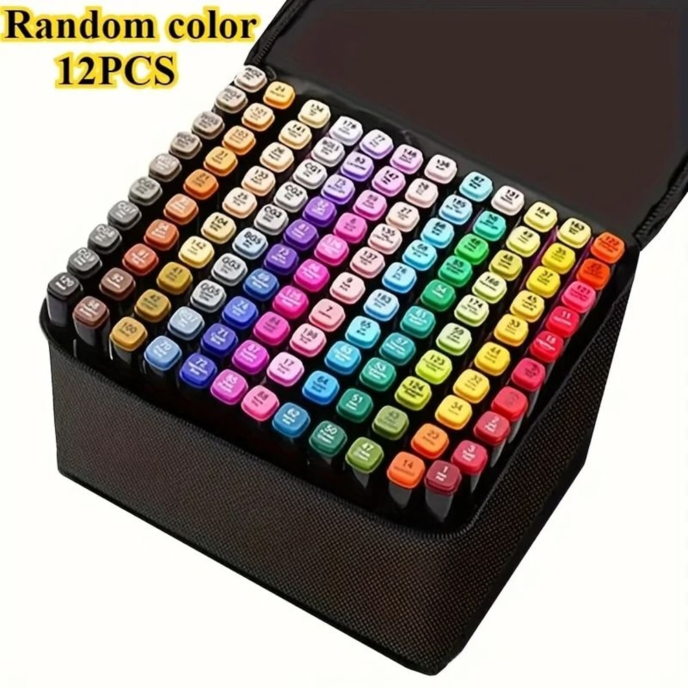 Professional Permanent Sketch Markers Dual Head Set 5