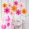 Vibrant Floral Paper Flower Hanging Decorations 4