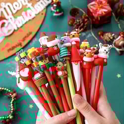 festive holiday christmas ballpoint pen set