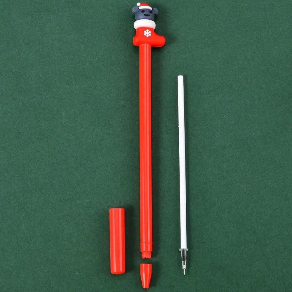 Festive Holiday Christmas Ballpoint Pen Set 4