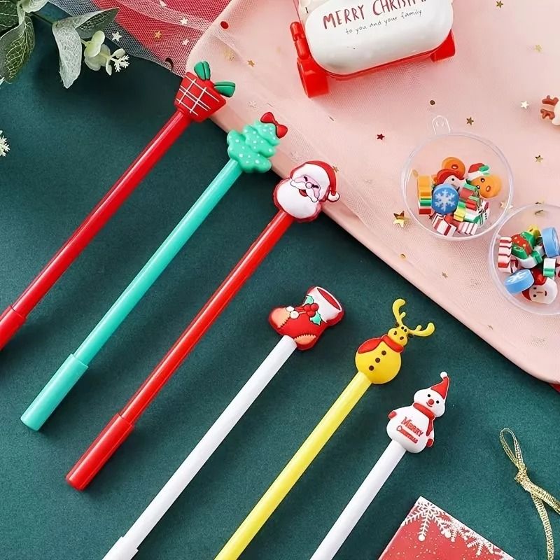 Festive Holiday Christmas Ballpoint Pen Set 5