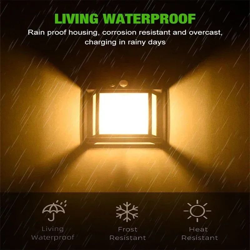 Solar Powered Waterproof Outdoor Wall Light With Motion Sensor 3