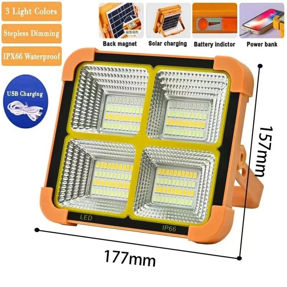 Solar Portable Camping Flood Light With Integrated Stand 1