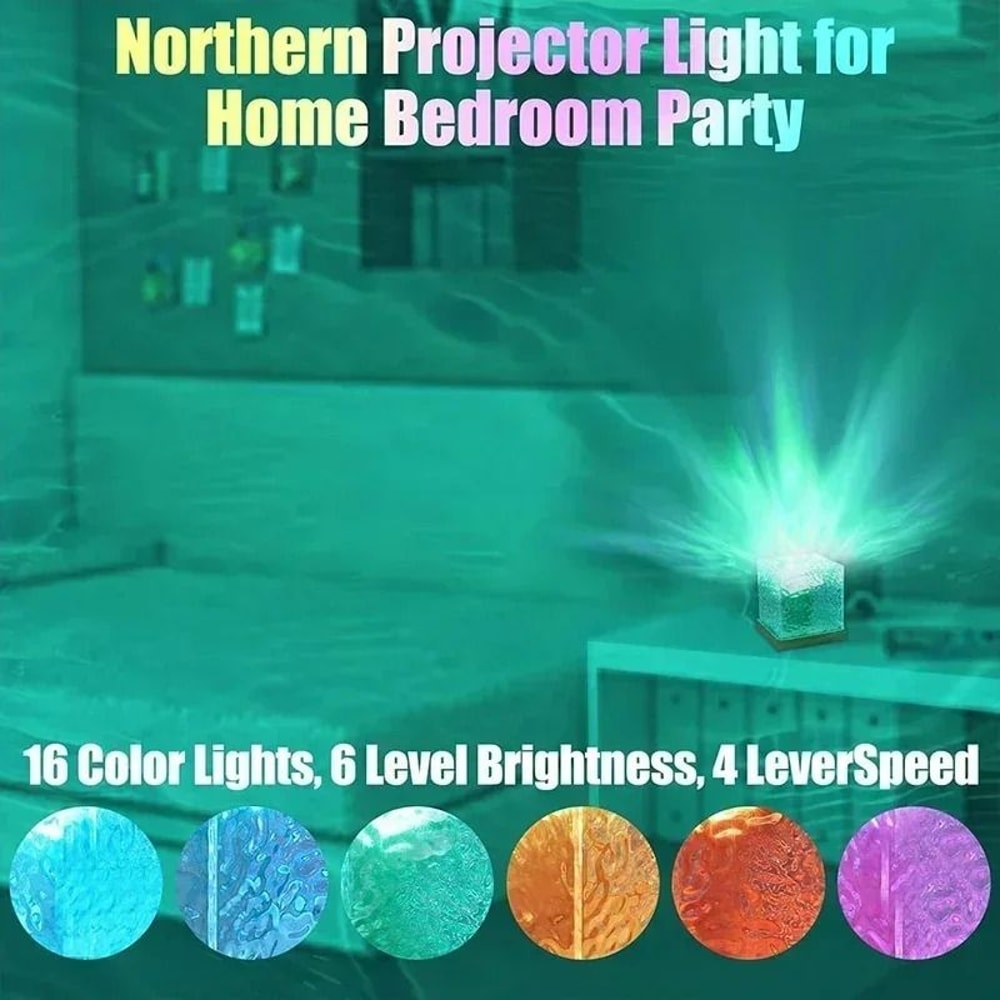 Ocean Wave Projector Light Midnight Aura Aurora Glow Lamp 4